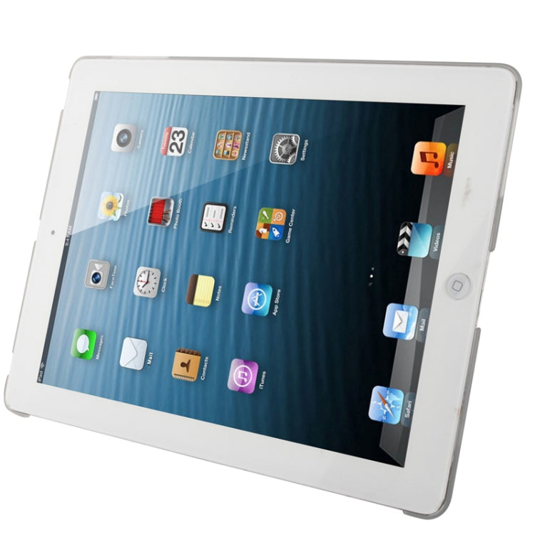 270 Degree Rotation Scrub Translucent Plastic Case with Adjustable Holder for iPad 4 / New iPad (iPad 3),