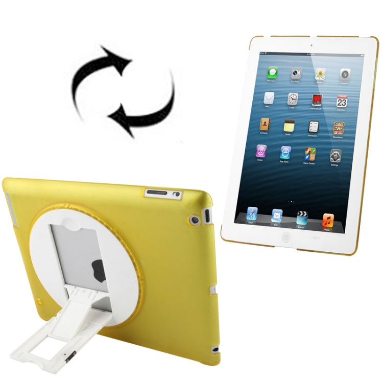 270 Degree Rotation Scrub Translucent Plastic Case with Adjustable Holder for iPad 4 / New iPad (iPad 3),