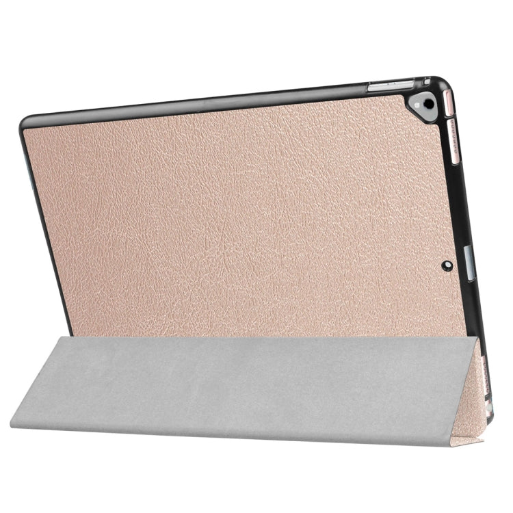 Custer Texture Horizontal Flip Smart Leather Case with 3-folding Holder & Sleep / Wake-up Function for iPad Pro 12.9 inch 2017 / 2015