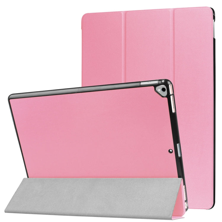 Custer Texture Horizontal Flip Smart Leather Case with 3-folding Holder & Sleep / Wake-up Function for iPad Pro 12.9 inch 2017 / 2015
