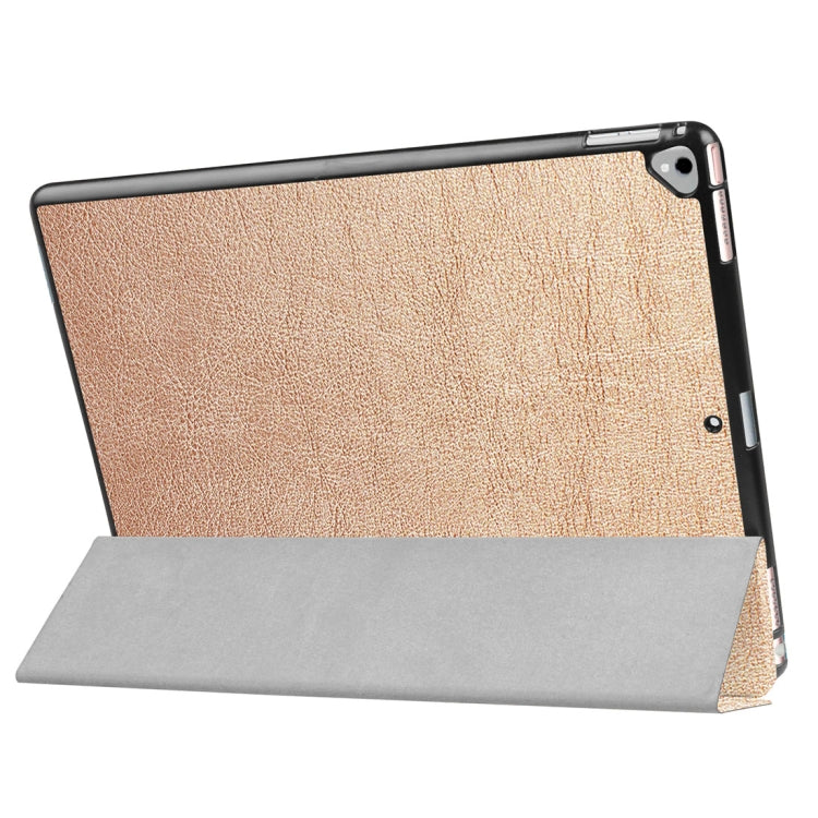 Custer Texture Horizontal Flip Smart Leather Case with 3-folding Holder & Sleep / Wake-up Function for iPad Pro 12.9 inch 2017 / 2015