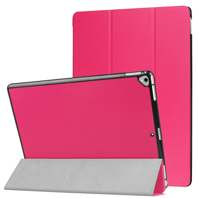Custer Texture Horizontal Flip Smart Leather Case with 3-folding Holder & Sleep / Wake-up Function for iPad Pro 12.9 inch 2017 / 2015