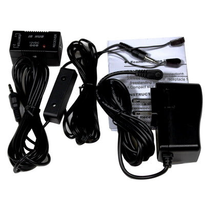 Small IR Infrared Repeater Kit System IR Emitters Extender(Black)