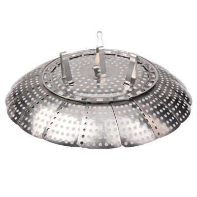 Multifunction Stainless Steel Folding Fruit Plate Fruit Dish / Steam Rack