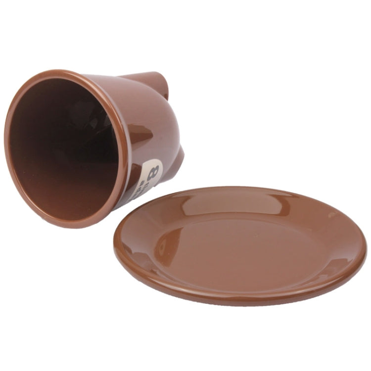 Cartoon Creative with Dish Coffee / Milk Cup, Capacity: 350ml