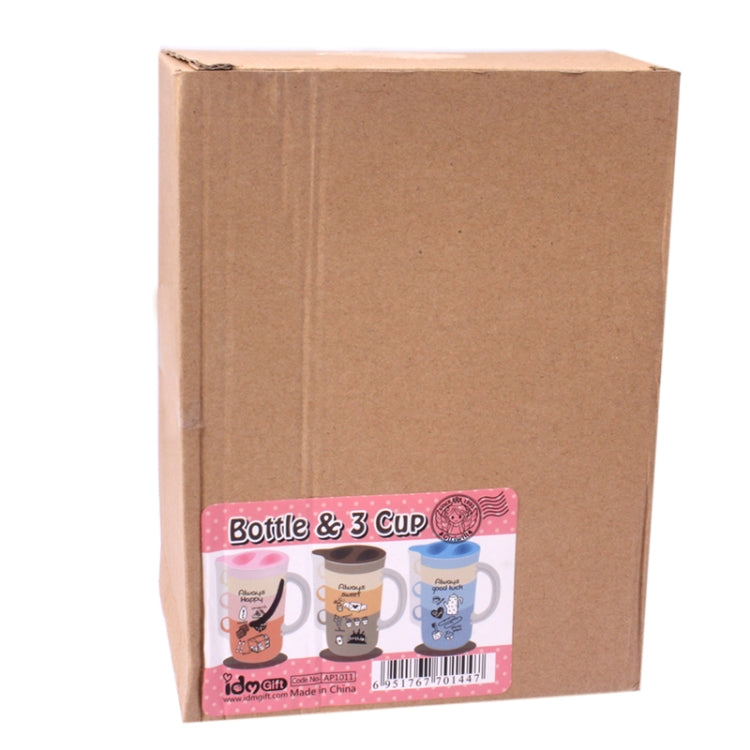 4 in 1 (3pcs Cups + Kettle) Creative Home Multi-colored Cups Set