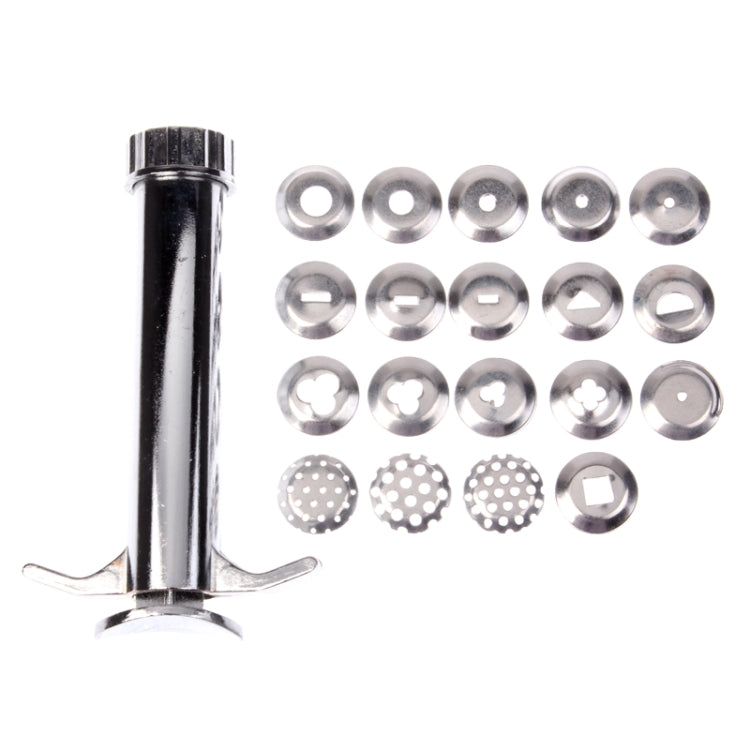 Cake Mold Decorating Cream Pen Chocolate Mounting Patterns Tools Piping Device(Silver)