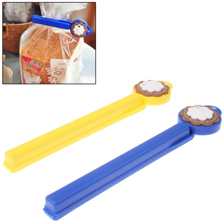 2 PCS Date Label Food Storage Bag Sealing Clips Sealer Food Clip (Random Color Delivery)