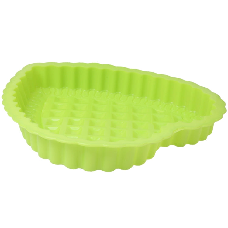 Heart Shape Silica Cake Mold with Grid Pattern