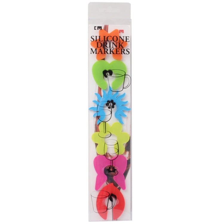Silicone Drink Glass Markers (6pcs in one packaging, the price is for 6pcs)