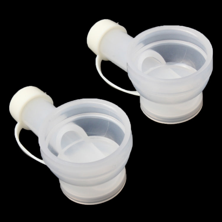 2 PCS Resin Bottle Stopper Oil Pourer with Lid(White)