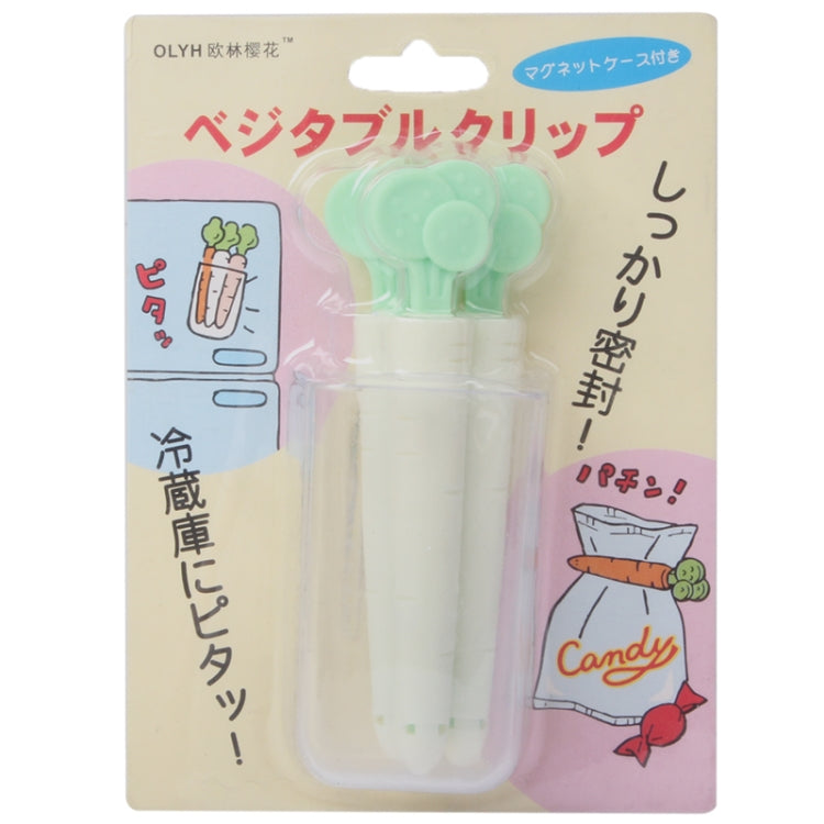 Cute Radish Design Vacuum Bag Sealing Clip (3pcs in one packaging, the price is for 3pcs)