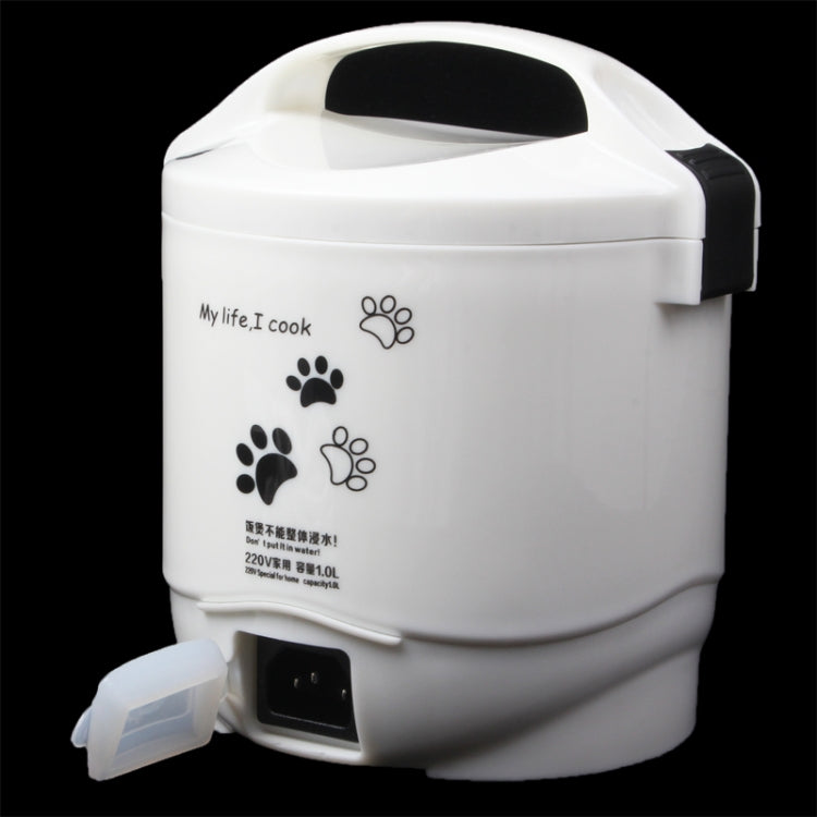 Multifunctional Cute Cat Pattern Mini Rice Cooker Cooking Heat Non-Stick Pan Liner(White)