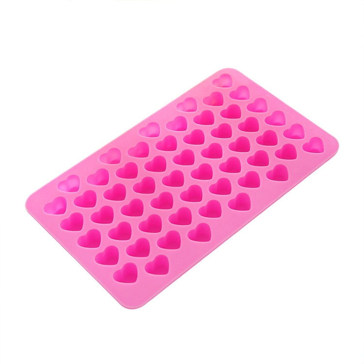 Creative Heart Shape 55-Grid Ice Cube Tray(Pink)