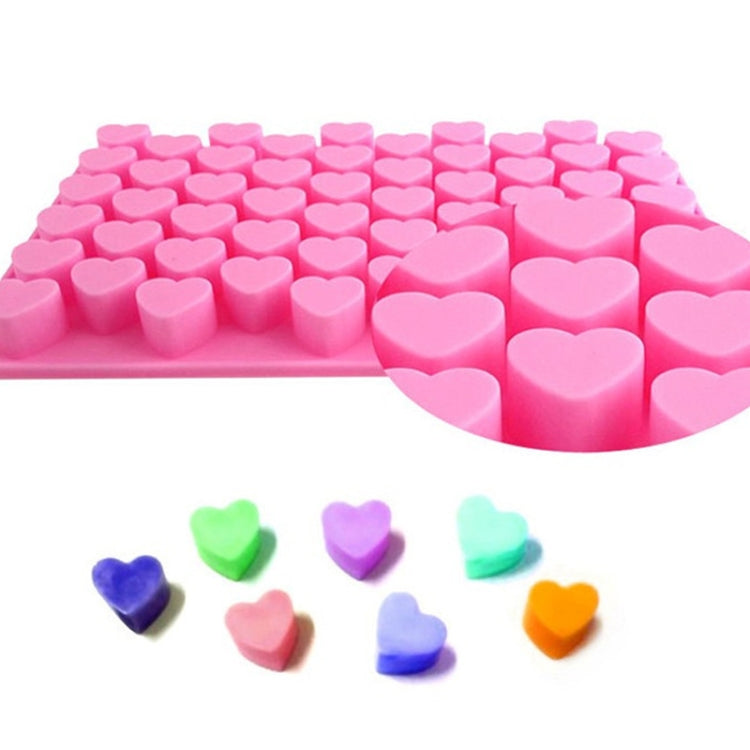 Creative Heart Shape 55-Grid Ice Cube Tray(Pink)