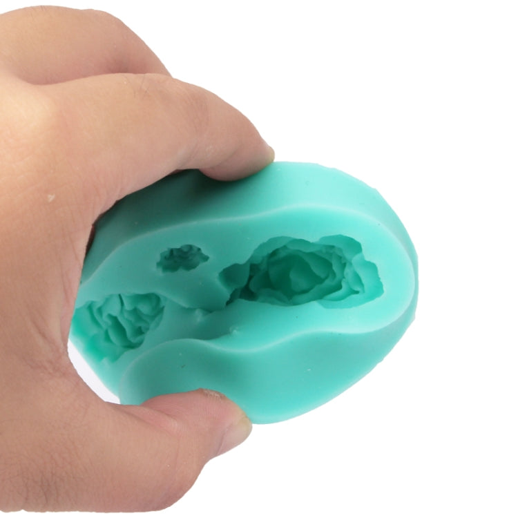 Soft Silicone Rose Style DIY Cupcake / Cake / Bread / Jelly / Chocolate / Pizza / Sugar Paste Mold, Random Color Delivery(Green)