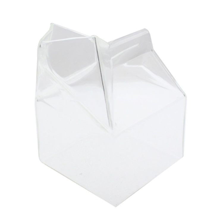 Cute Mini Creamer Milk Carton Glass Container(Transparent)