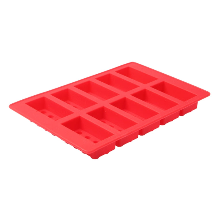Building Block Shaped Silicon Ice Cube Tray / Ice Mold(Red)
