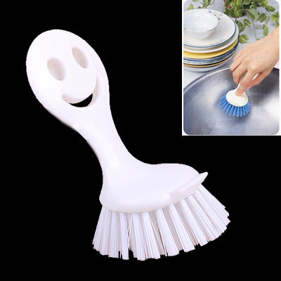 Cartoon Pot Brush Cleaner Hand Protection Pan Brush (White)