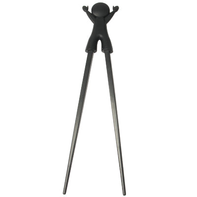 Cute Child Smile Cartoon Doll Plastic Chopsticks with Silicone Cap Tableware