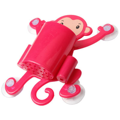 Red Big Belly Naughty Monkey Toothbrush Holder(Red)