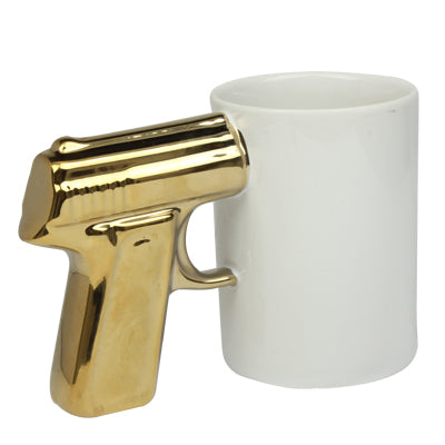 Creative Pistol Cup Ceramics Cup Coffee Cup Container with Holder