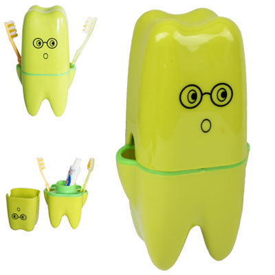 Cute Fashion Tooth Guards Wash Set/Toothbrush Holder+Gargle Cup/Tooth Article Seat/Bathroom Suite(Green)