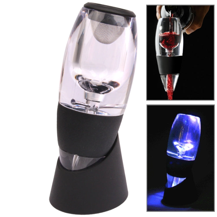 Magic Decanter Essential Aerator Sediment Filter with LED Induction for Red Wine(Transparent)