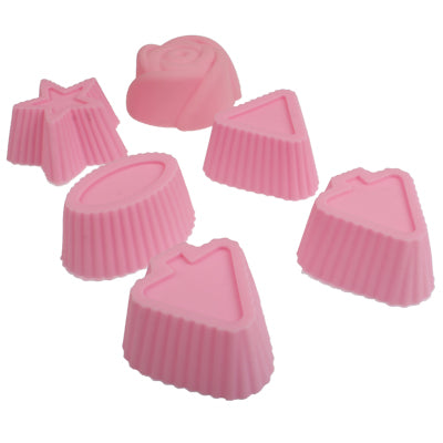 6 pcs Soft Silicone Cake Cup Muffin Cases Chocolate Cupcake Liner Baking Cup