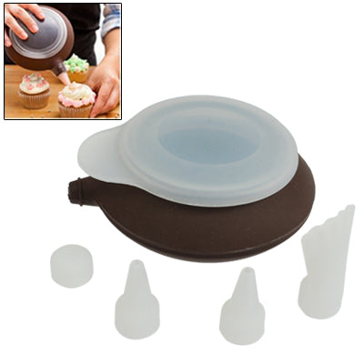 Macaron Cake Mold Decorating Cream Pen Chocolate Mounting Patterns Tools Piping Device(Coffee)