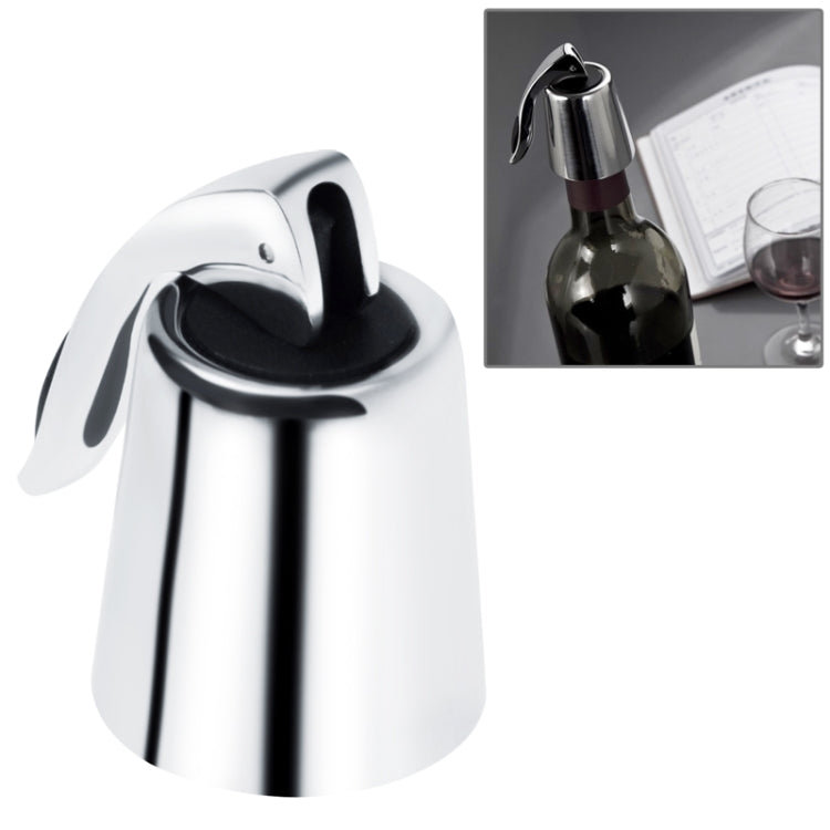 2 PCS Stainless Steel Wine Bottle Stopper(Silver)