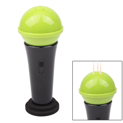 Household Interesting Plastic Microphone Style Toothpick Holder(Green)