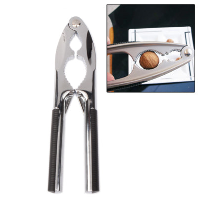 Nut Cracker Sheller Pincher Almond Pecan Hazelnut Walnut Pliers Metal Opener Tool(Silver)