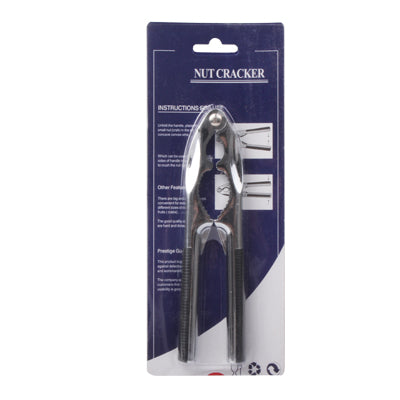 Nut Cracker Sheller Pincher Almond Pecan Hazelnut Walnut Pliers Metal Opener Tool(Silver)