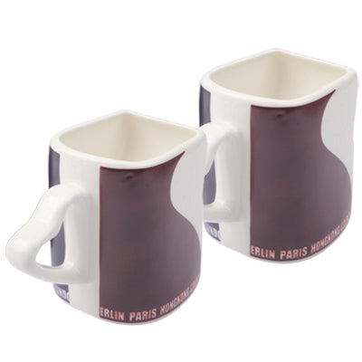 2 pcs Funky Heat Sensitive Color Changing High-Grade Porcelain Fashion Coffee Mug/ Cup