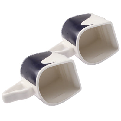 2 pcs Funky Heat Sensitive Color Changing High-Grade Porcelain Fashion Coffee Mug/ Cup