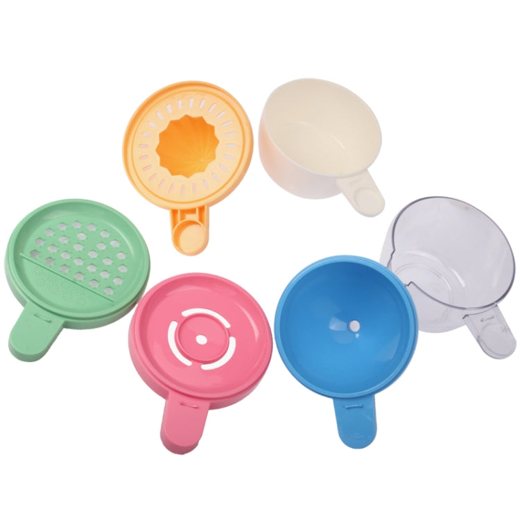 6 in 1 Kitchen Tool Funnel + Juicer + Grater + Egg Separator + Cup + Measuring Cup