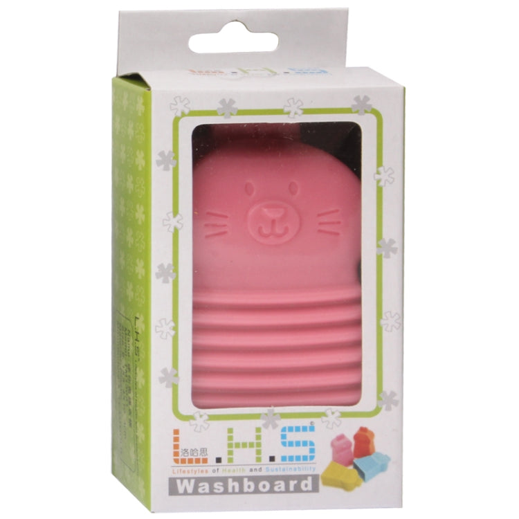 Plastic Mini Rabbit Style Corner Washboard Laundry Tool (Random Color Delivery)
