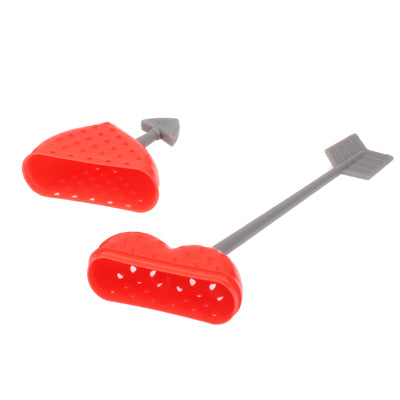 Modern Design Heart Shape Plastic + Silicon Tea Herb Filter Infuser Strainer Teabag(Red)