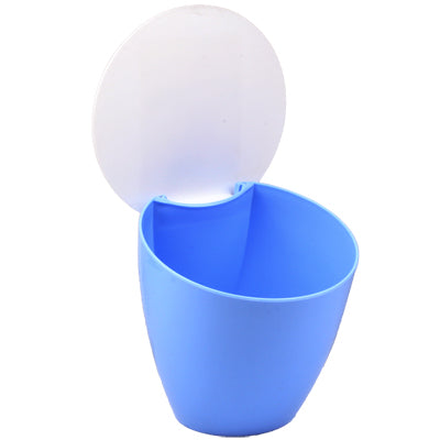 Fashionable Mini Plastic Sundries Garbage Pail Barrel Rubbish Can(Blue)