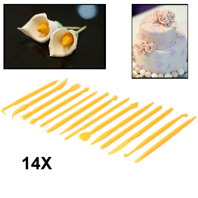 Cake Modelling Tool Set (14pcs in one packaging, the price is for 14pcs)(Yellow)