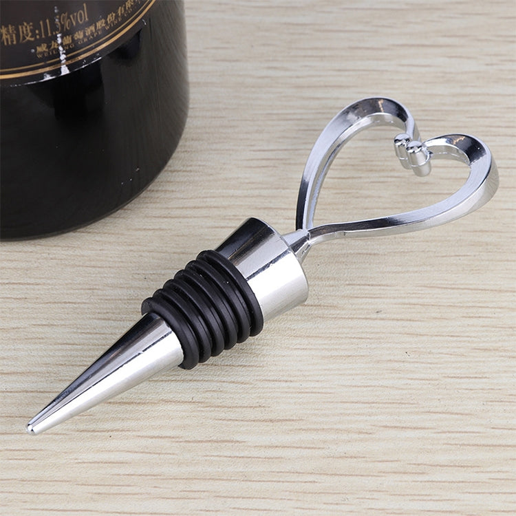 Creative Heart Design Wine Bottle Stopper(Silver)