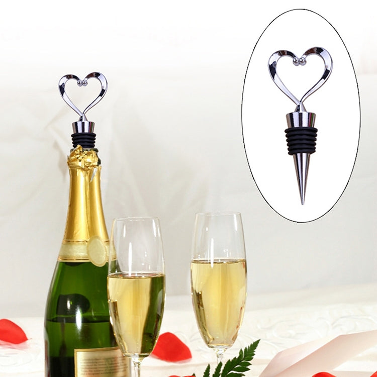 Creative Heart Design Wine Bottle Stopper(Silver)