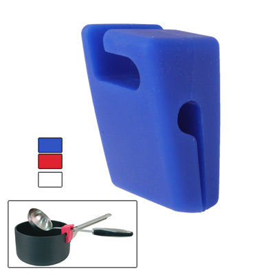 Silicone Handy Spoon Rest Clips On A Pan (Random Color Delivery)