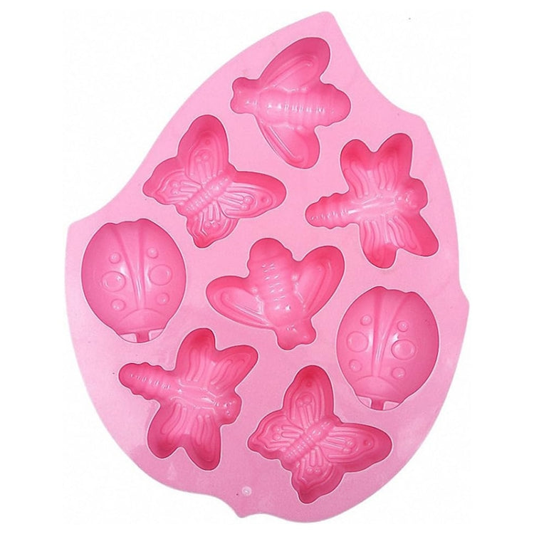 8-in-1 Insect Butterfly Dragonfly Beetle Shaped Silica Cake Mold