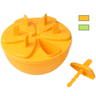 Orange Style Popsicle Ice Lolly Ice Cream Bar Mold Maker with Six Sticks (Random Color Delivery)