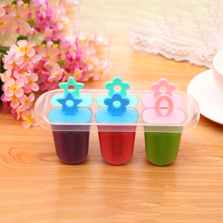 Cute Popsicle Ice Lolly Ice Cream Bar Mold Maker with Six Sticks