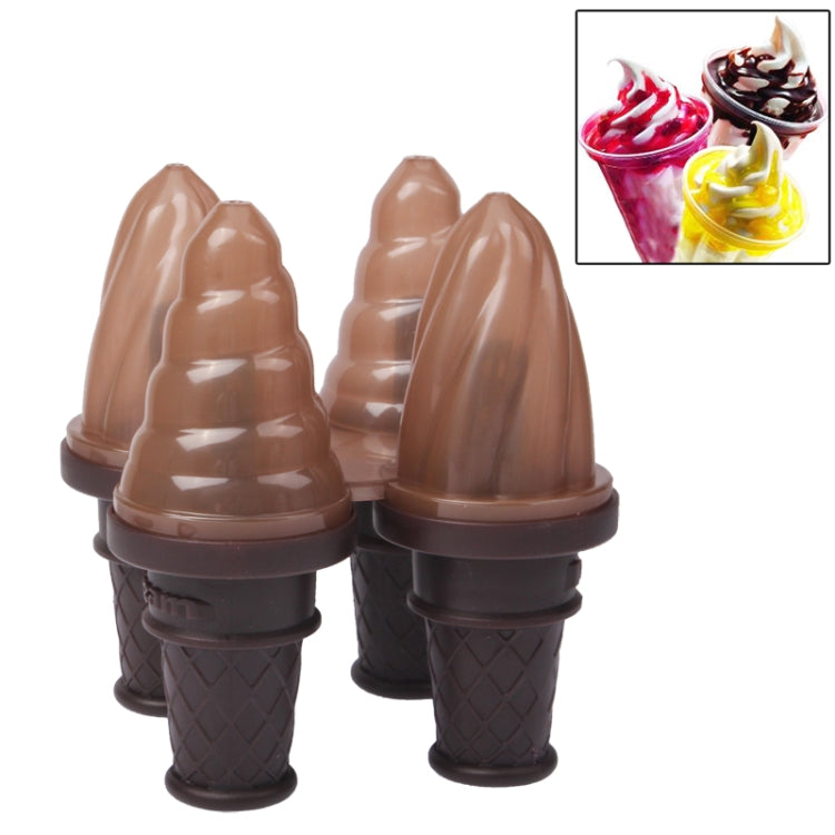 4 in 1 Ice Cream Pop Molds(Brown)