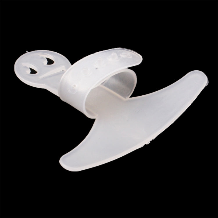 Frowning Face Finger Guard Protector / Finger Safeguard Helper with Adjusted Finger Ring(White)