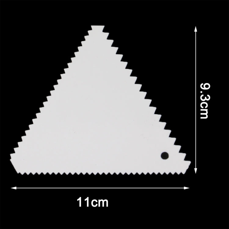 Triangular Teeth Scrapers / Cake Scrapers /Butter Batter Scrapers (2pcs in one packaging, the price is for 2pcs)(White)